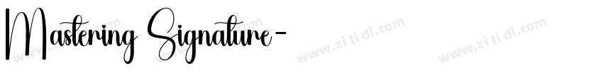 Mastering Signature字体转换